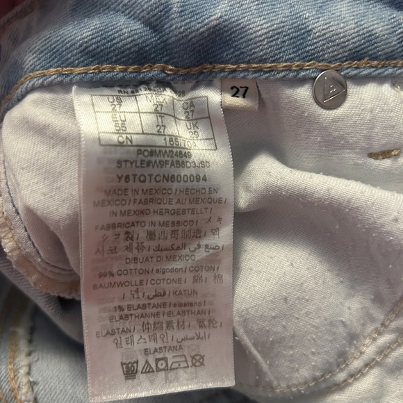 Guess Button Fly 90s Skinny Jeans in Light Wash - Size 27 - Picture 6 of 9